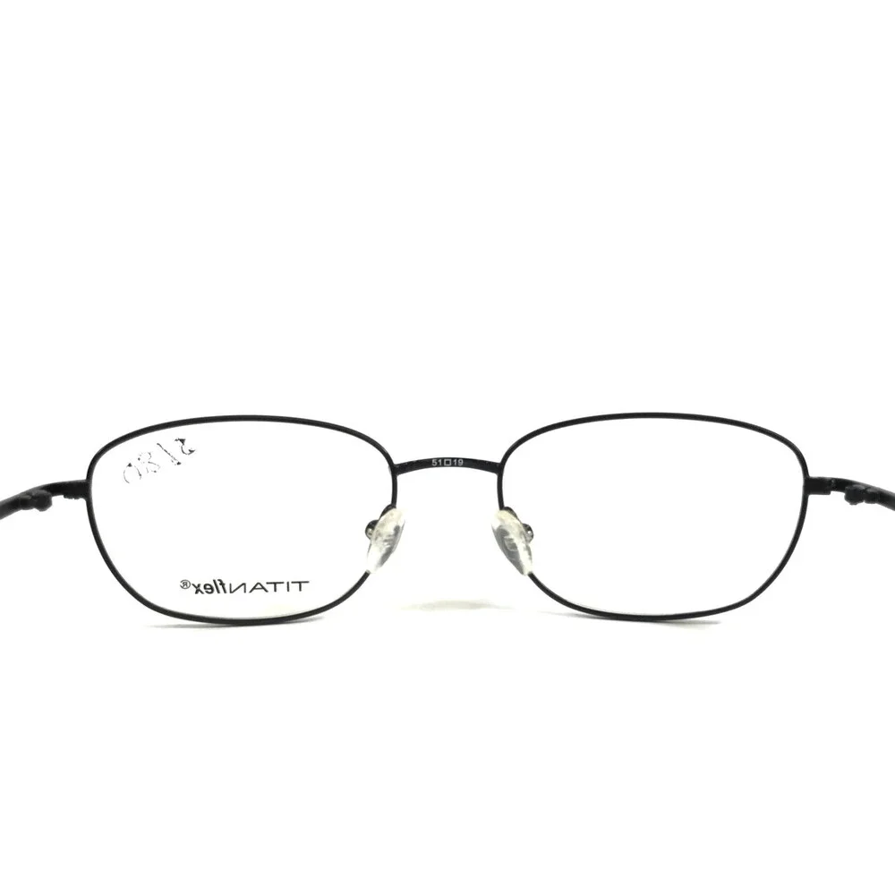 Titanflex Eyeglasses Frames M902 BLK Black Oval Wire Rim Titanium 51-19-140